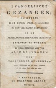 De Evangelische Gezangen uit 1806